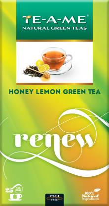 TE-A-ME Honey Lemon Green Tea Pack Honey, Lemon Green Tea Bags Box