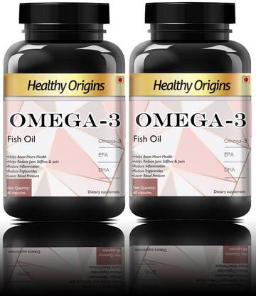 Healthy Origins Fish Oil (Triple Strength) Omega 3 with EPA 360 mg DHA 240 mg Ultra (120N PG)