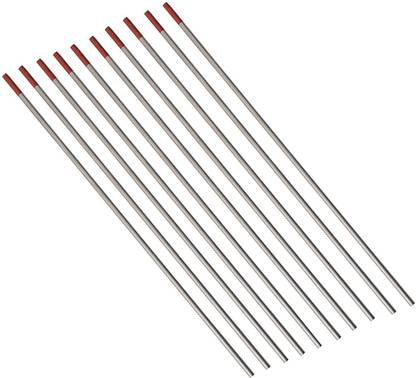 Priyanshu Decor Wolfram 2.4 * 150 mm WT20 Thoriated Tungsten Electrode Rod Needle/Wire For Tig WSME Super Welding Machine (10 Pcs, Red) Welding Rod