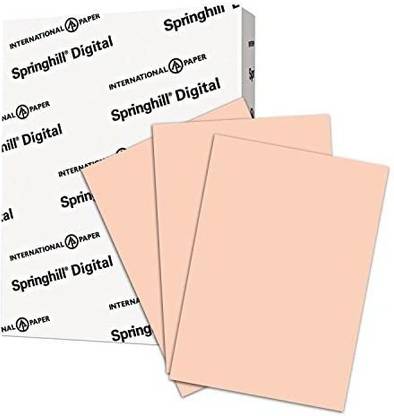 Springhill Peach Colo Cardstock Paper, 67lb Vellum Bristol, 147gsm, 8.5 x 11 card stock, 1 Reams / 250 Sheets - Lightweight Cardstoc