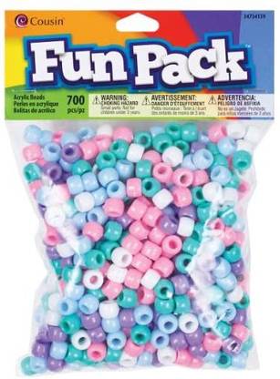 Cousin Pastel Color Mix Pony Bead Fun Pack