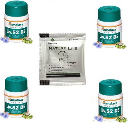 HIMALAYA Liv.52 DS Tablets 60 (Pack Of 4) Helps to improve digestion by acting on the liver enzymes and improving liver function Corrects liver dysfunction and damage, Protects the liver against alcohol toxicity