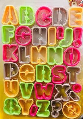 HPK Big Alphabet & Number Letter Font Plastic Cookie Cutter Fondant Tool Baking Cake Mold Cookie Cutter