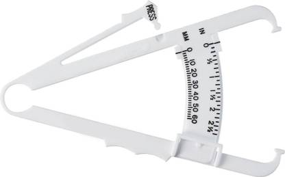 Gadget Hero's Skin fold Caliper, Body Fat Measure Kit, Body Fat Analyzer, White Calliper Body Fat Analyzer