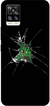 MD CASES ZONE Back Cover for Vivo V20 Crack Screen damage Glass Printed back cover