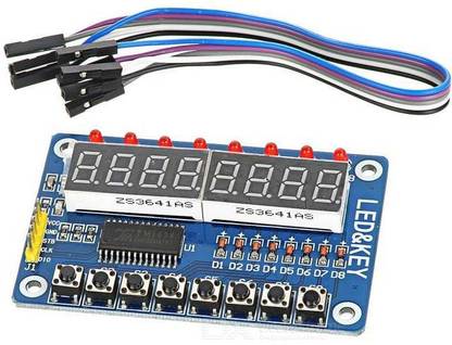 Prime Intact TM1638 Button Digital LED Display Module 8 Bit Electronic Components Electronic Hobby Kit