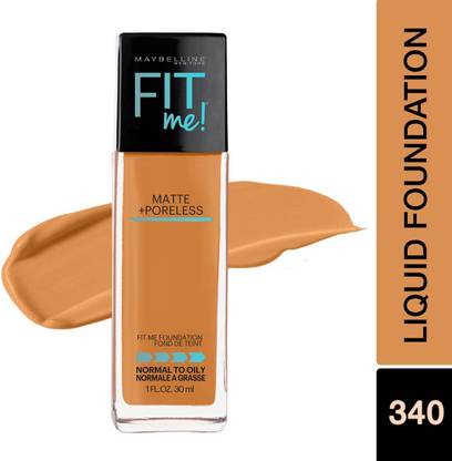 MAYBELLINE NEW YORK Fit Me Matte+Poreless Liquid Foundation,( 340 Cappuccino, 30 ml ) Foundation
