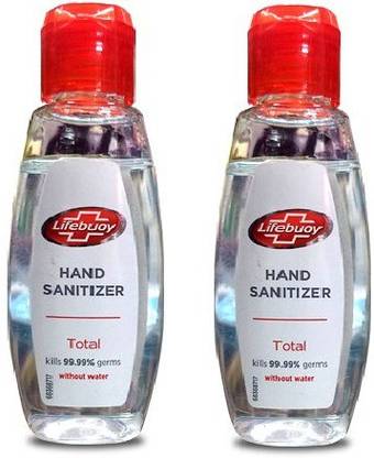 LIFEBUOY Total  ( pack of 2nos * 50ml each ) Hand Sanitizer Bottle