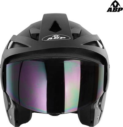 ABP Fossil ISI Mark Motorsports Helmet With Black Visor Motorbike Helmet