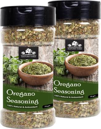 NATURE YARD Oregano Seasoning Herb - 150 gm - For Pizza, Pasta, Sandwiches - 100% Natural and Antioxidant (Combo Pack of 2*75gm)