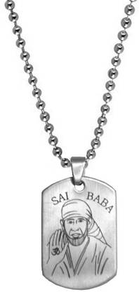 Shiv Jagdamba Religious Shirdi Sai Baba Sterling Silver स्टेनलेस स्टील पेंडेंट सेट