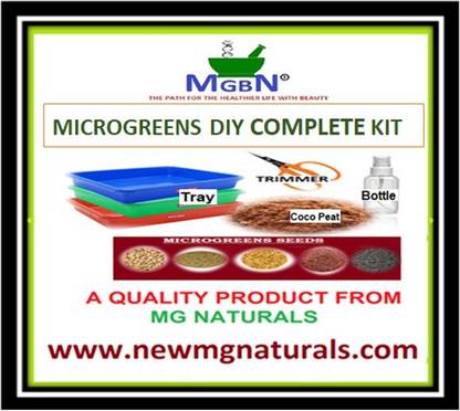 MGBN ORGANIC CORIANDER / DHANIA COMPLETE GROWING KIT AT HOME (Grow & Eat)(With Tray, Accessories & Instructions) Seed