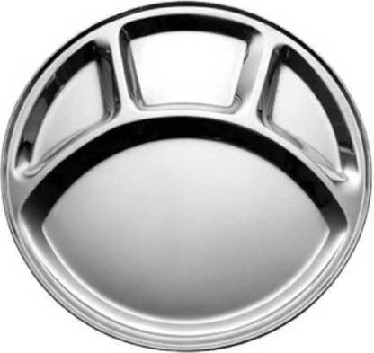 Namo International Stainless Steel Round Division Plate - 6 pc Dinner Plate
