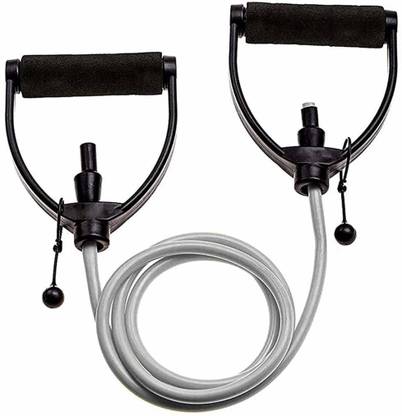 Fitnesstricks Single String Toning Resistance Tube Band with Adjustable D Handle Resistance Tube