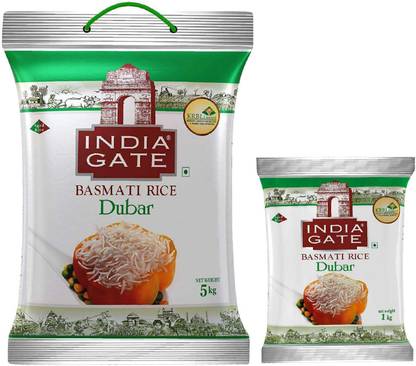 INDIA GATE 5kg Dubar Basmati Rice with 1 kg Dubar Basmati Rice Basmati Rice