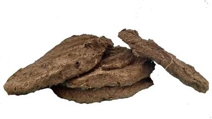 yarendra export Original Cow Dung Cake Organic Gobar Ka Upla / Kande / Chhane (Round, 16 cm) (Set of 12)
