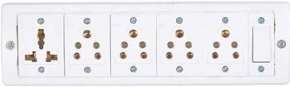 BAHUL anchor Extension Board with long wire 8 Meter (1.5 mm) 5 Socket 1 Switch 6 Amp (polycarbonate) (white) 5  Socket Extension Boards