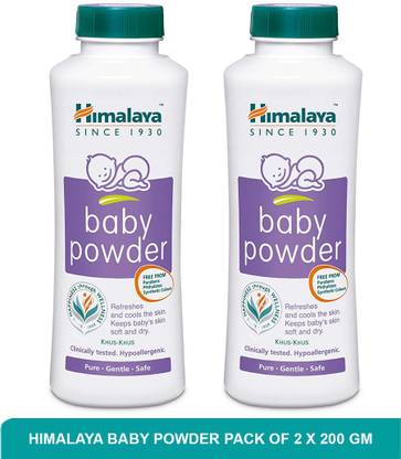 HIMALAYA Baby Powder | Best Baby Powder For Newborn (pack of 2)200g