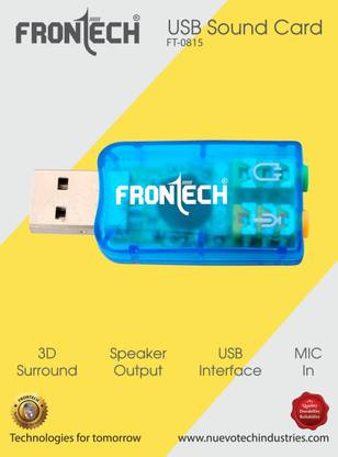 Frontech FRONTECH USB Sound Card FT-0815 FT-0815 Sound Card, Laptop Accessory