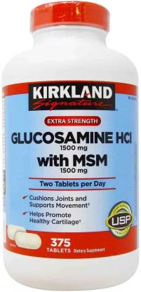 KIRKLAND Signature Extra Strength Glucosamine HCI 1500mg, With MSM 1500 mg
