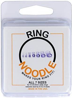 RING NOODLE Ring GuardRing Size Adjuster for Thin and Wide Rings 7 pack (1 of each size) Fits rings 0.5mm to 9.0mm wide by Ring Size