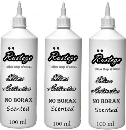 Rusteze Scented No Borax Slime Activator for Putty Toys Set of 3 (100 ml each) Multicolor Putty Toy