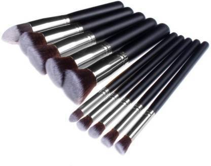 Signature X 10 Pcs Makeup Brushes Soft Synthetic BLACK BRUSH