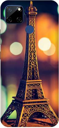 UMPRINT Back Cover for Realme Narzo 20 Eiffeltower, Pink, Love Printed Back Cover