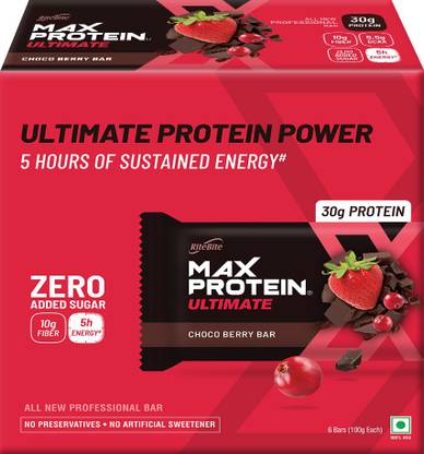 RiteBite Max Protein by RiteBite Max Protein Ultimate Choco Berry 30g Protein Bar Box