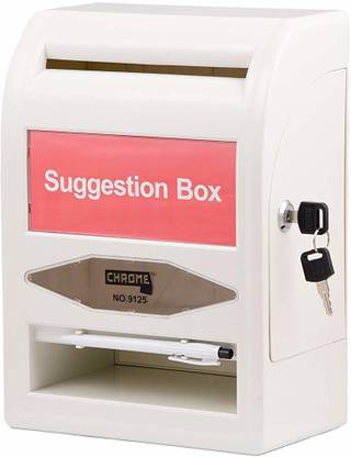 CHROME 1 Compartments Plastic Suggestion Box