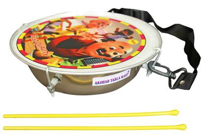Akshar Tabla Mart DAIMETER STAINLESS STEEL NAGARA TASA FOR KIDS Nut & Bolts Dholak