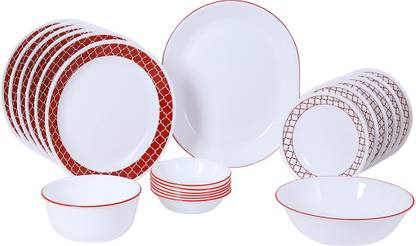CORELLE Pack of 21 Glass Dinner Set