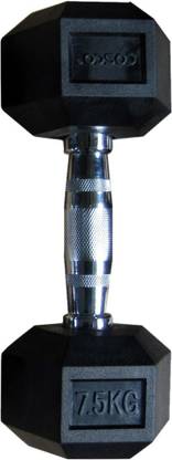 COSCO Hexa Dumbbell Rubber 7 Kg Fixed Weight Dumbbell