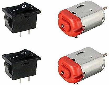 Cam cart 3V-5V DC Motor with Direction Control Switch (SPST) For Hobby Experiment Projects Kit Combo Educational Electronic Hobby Kit
