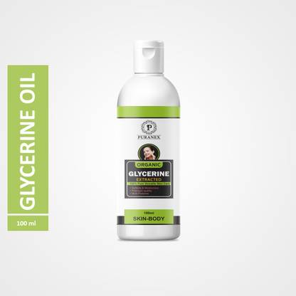 puranex 100% Organic Glycerine - For Softens & Moisturises, Multi-Purpose 100 ml (pack of 1) 100ml