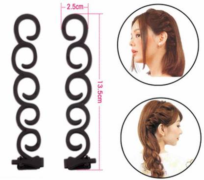 beautyitem 2pcs Hair Styling Clip Stick Bun Maker Braid Hair tool Clip Hair Clip