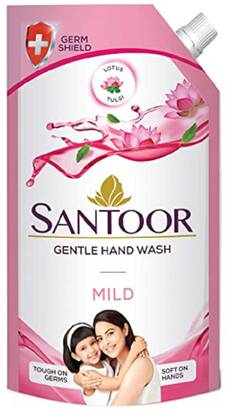 Santoor Lotus & Tulsi Mild Gentle Hand Wash 750 ml Hand Wash Pouch
