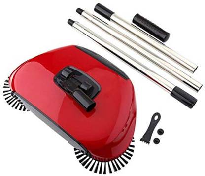 Aashish 360 Degree Rotating Brush Spin Hand Push Broom Sweeper Dust Collector Floor Surf Microfibre Wet and Dry Brush