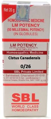 SBL Cistus Canadensis 0/26 LM Globules