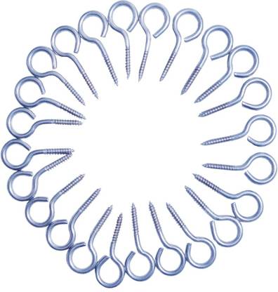 Productmine Small Screw Eyes Metal Eye Screw Hooks Self Tapping Screws Hook Ring Eyelet Hooks - 24 Pcs Hook 24