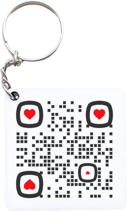 JAIPURART Secret Message "I Love You So Much" QR Code Key Chain