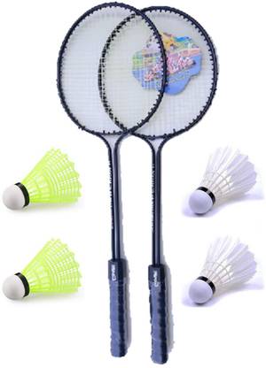 Naayra Traders NT Toss Badminton set of 2 rackets with 2+2 shuttles and bag Badminton Kit