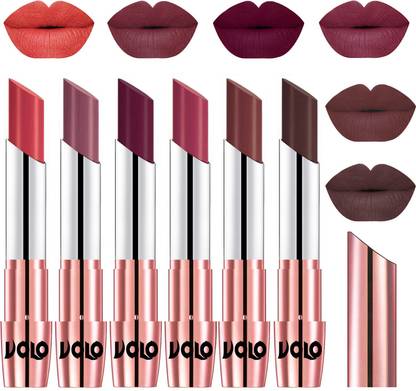 Volo High Pigment Long Stay Cr�me Matte Lipstick Set of 6 Pcs Code-38