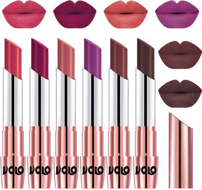 Volo High Pigment Long Stay Cr�me Matte Lipstick Set of 6 Pcs Code-62