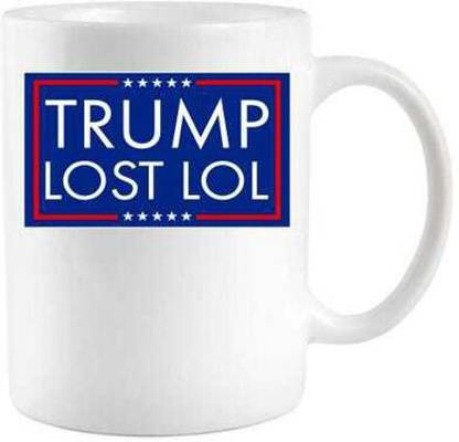 Sky Dot Trump Lost LOL logo Anti Trump white Ceramic Coffee Mug