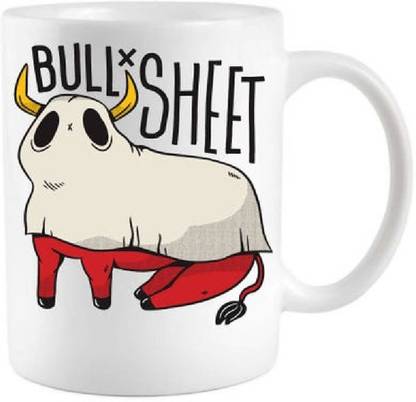 Sky Dot Bull Sheet white Ceramic Coffee Mug