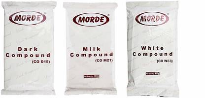Morde Dark Milk White Chocolate 1200 gm compound bar 3 in 1 Bars