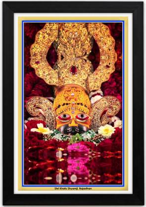 ब्रज आर्ट गैलरी Khatu Shyam Baba Framed Photo डिजिटल रीप्रिंट 19.5 inch x 13.5 inch पेंटिंग