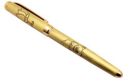 greencom modi pen Stylish Golden Finish Modi Image Engraved Design On Body And Lotus On C Ball Pen