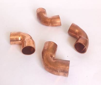 Mayan Copper Pipe Fittings Elbow 90 Degree (13mm) 6 Pcs 2-Way 90 Degree Elbow Pipe Joint